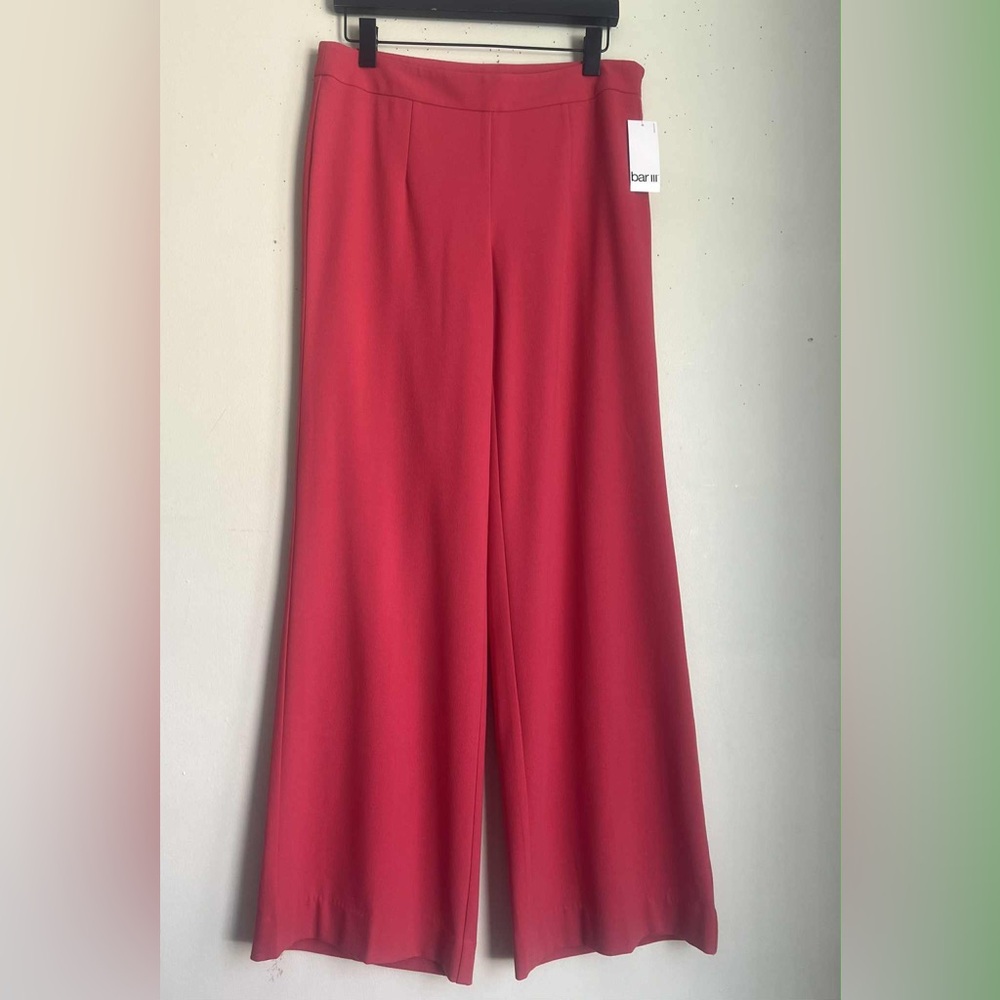 Bar III Wide-Leg Pants Coral